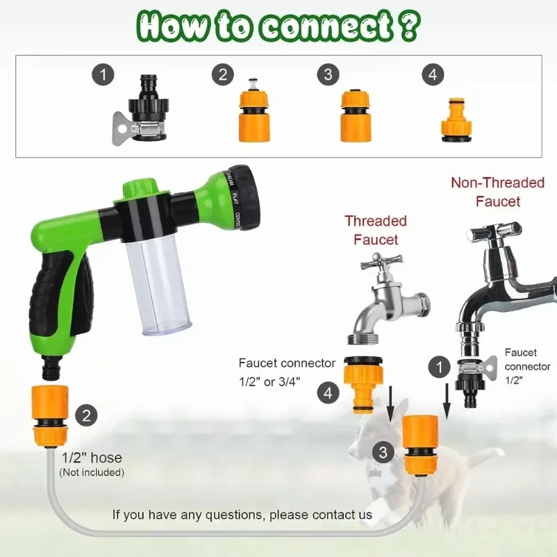 Portable Pet Paw Shower Sprayer